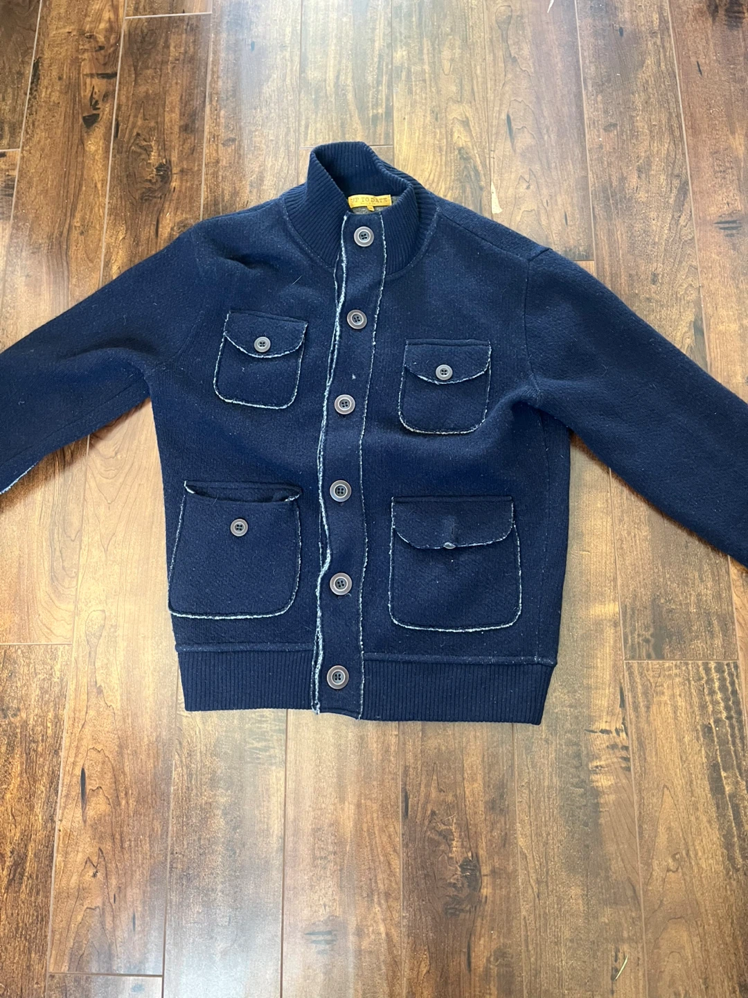 UP TO DATE Made in Italy Cardigan - Navy Blue, Size M - photo 3