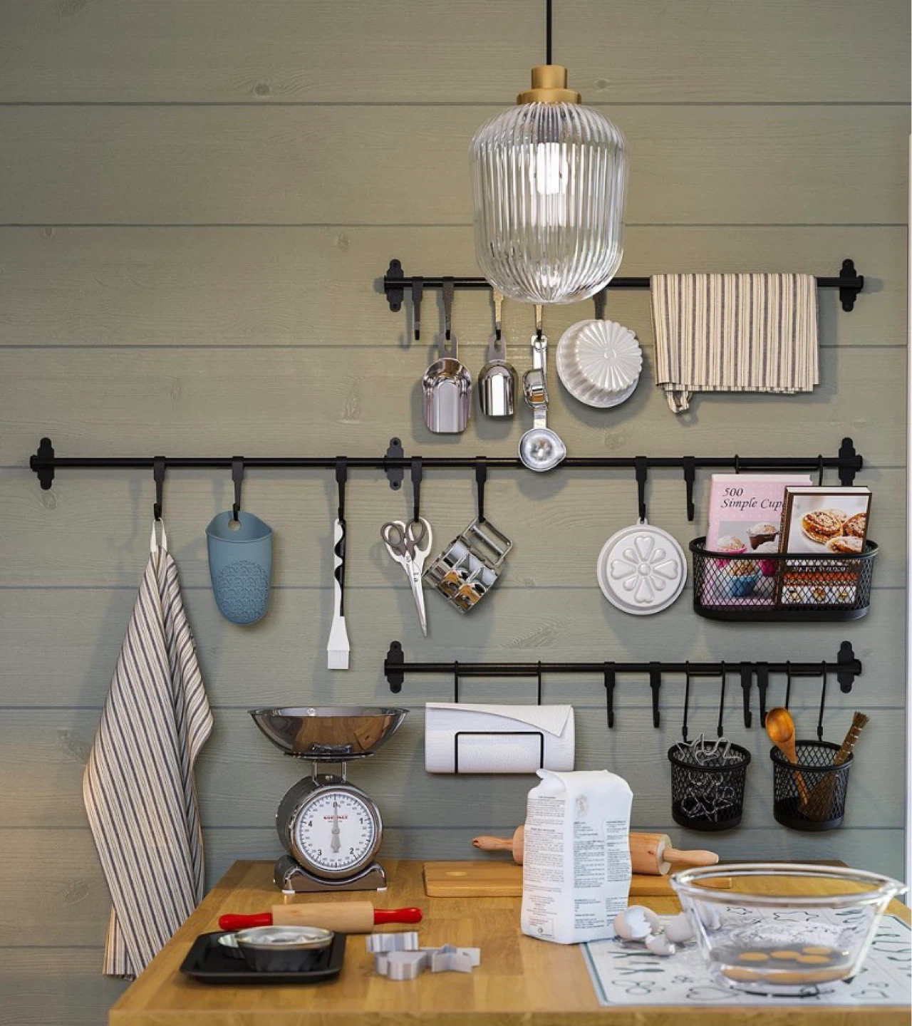 IKEA kitchen wall organizer and paper towel holder - photo 4