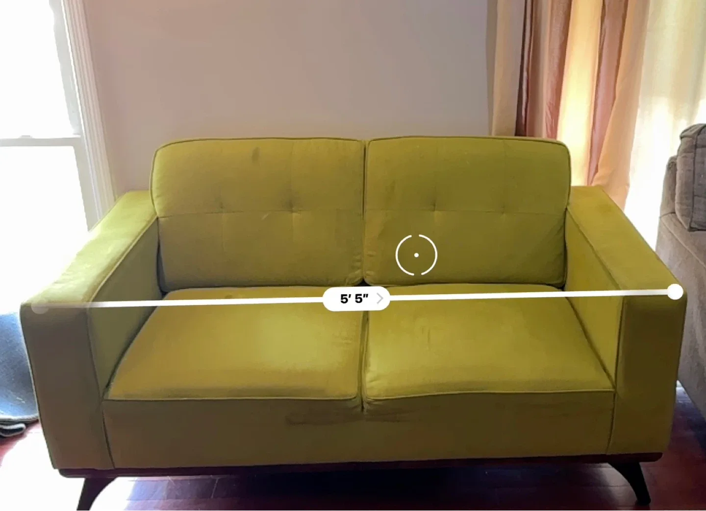 Lime Green Loveseat Sofa - photo 3