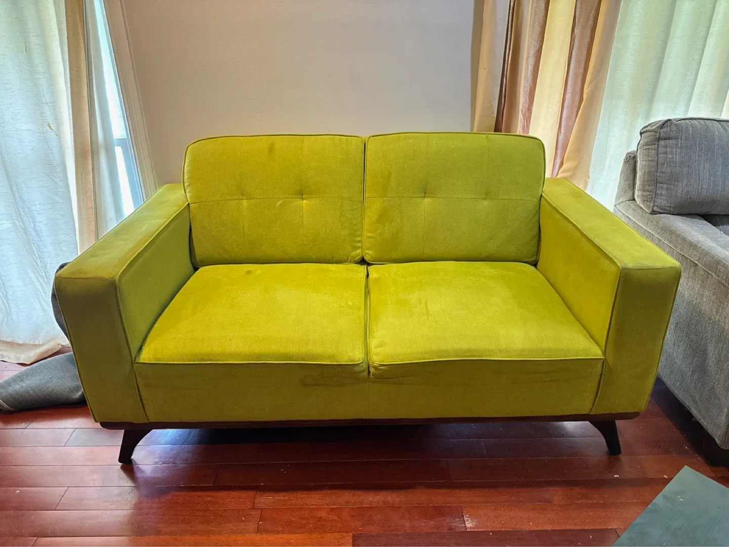 Lime Green Loveseat Sofa