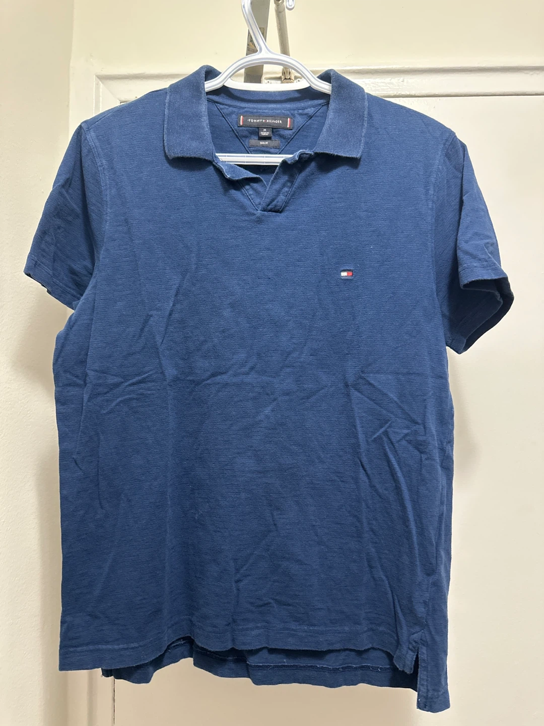 Tommy Hilfiger Men's Blue Polo Shirt - Size Medium