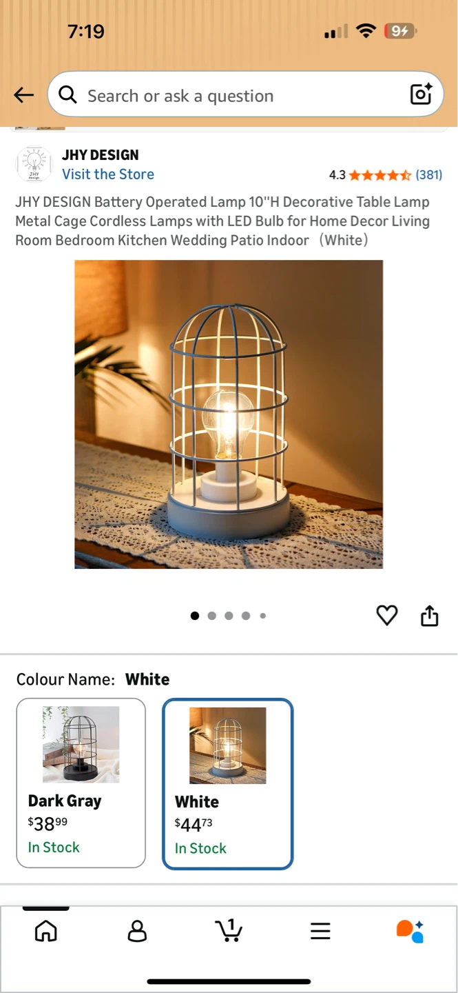 JHY DESIGN Decorative Table Lamp - White - photo 2