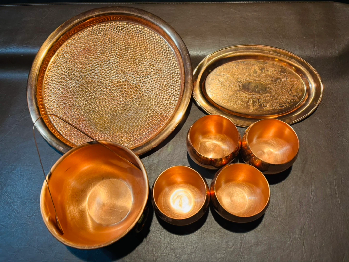 Vintage Copper Serving Set
