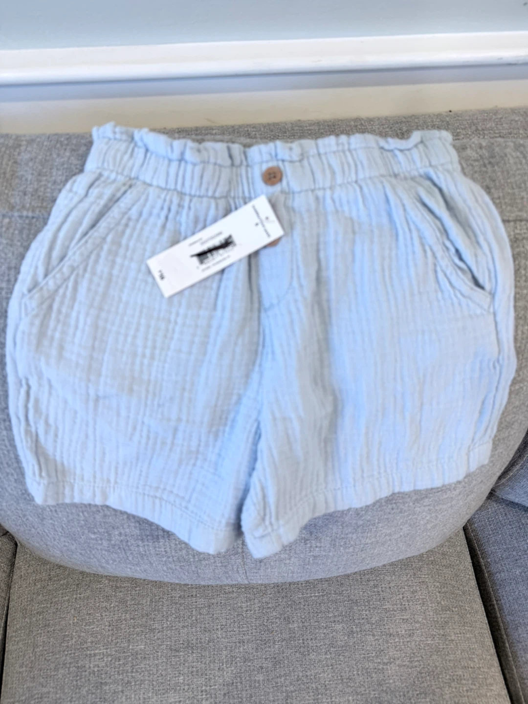 Baby Blue Gauze Shorts - toddler