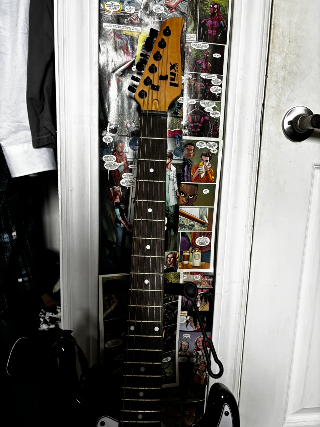 Black Electric Guitar with Amp - photo 3