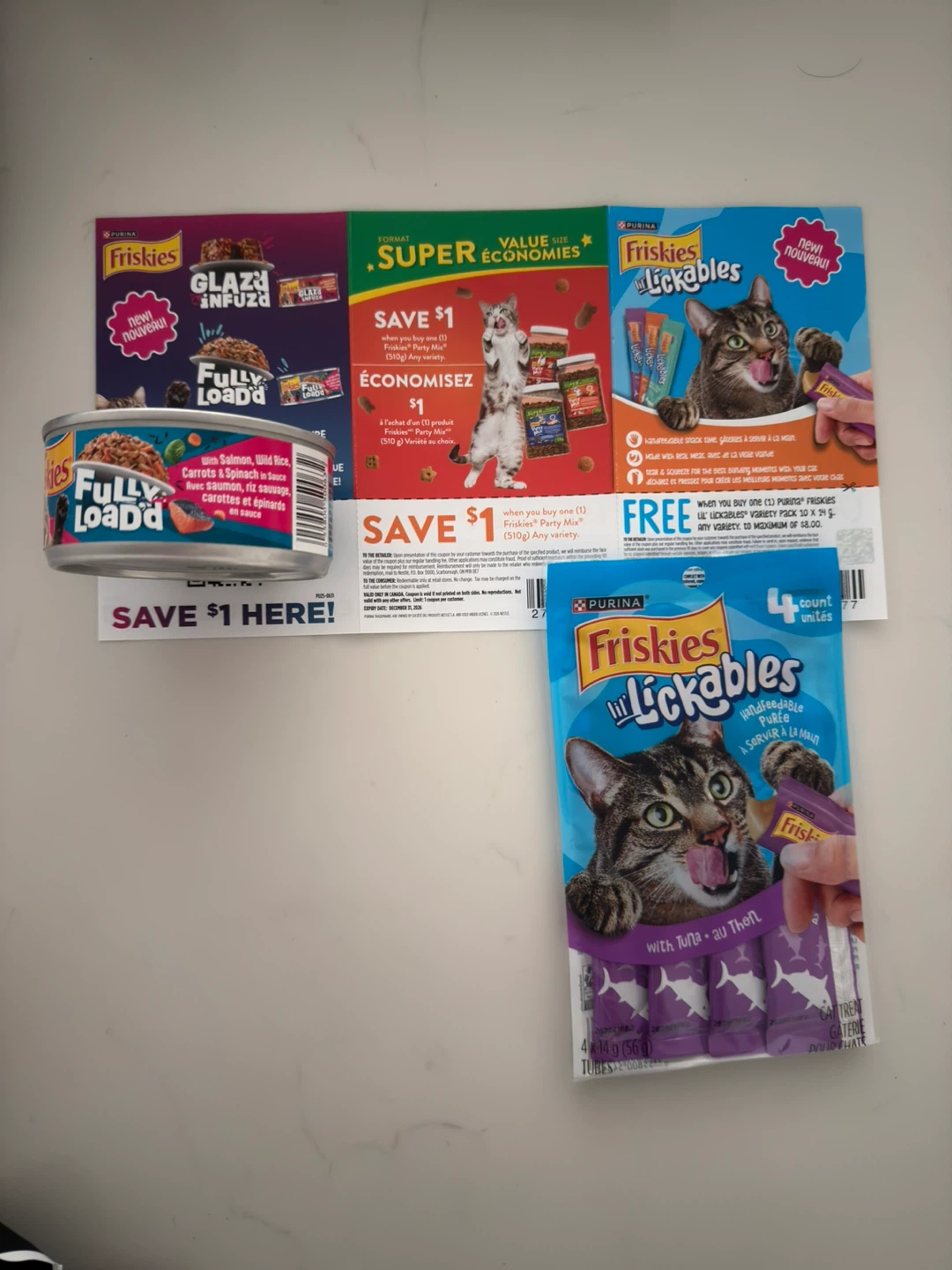 Friskies Fully Loaded Wet Cat Food and lickables pack