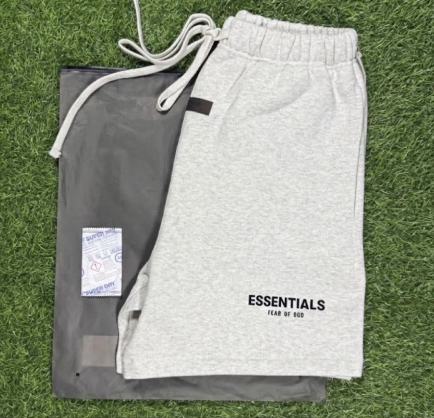 Essentials Shorts Light Oatmeal  + Chrome Hearts Socks Bundle