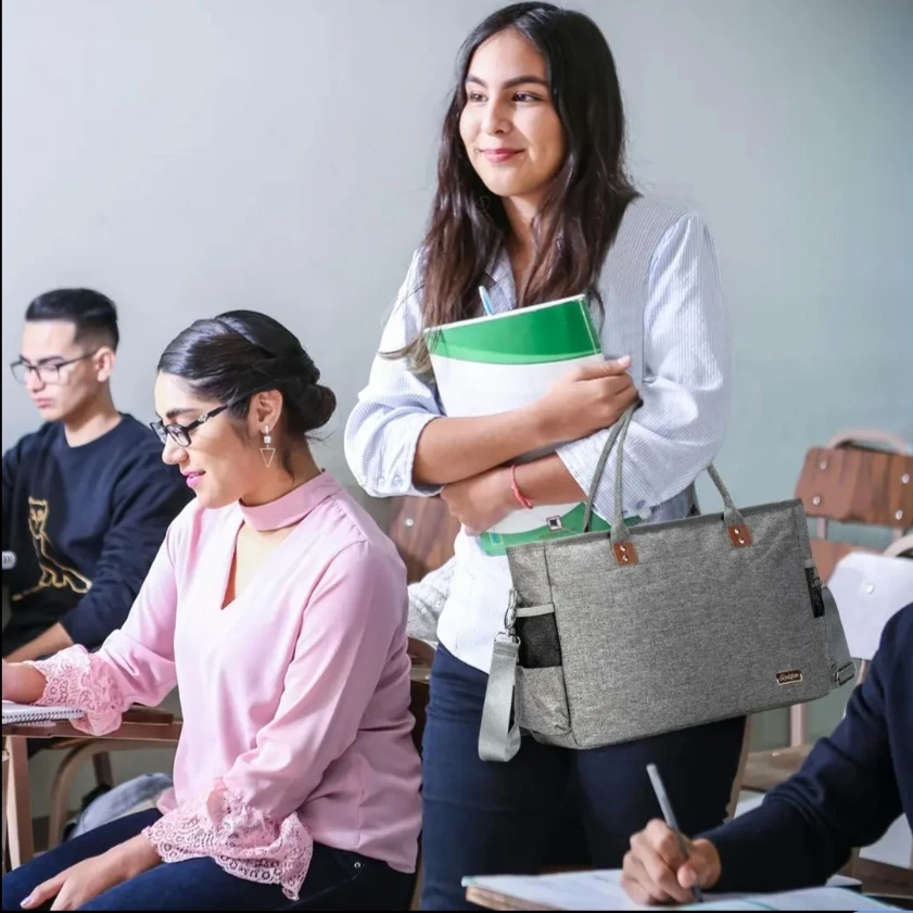 Rabjen Laptop Tote Bag Work Bag With 3 Pen Slot ... - photo 2