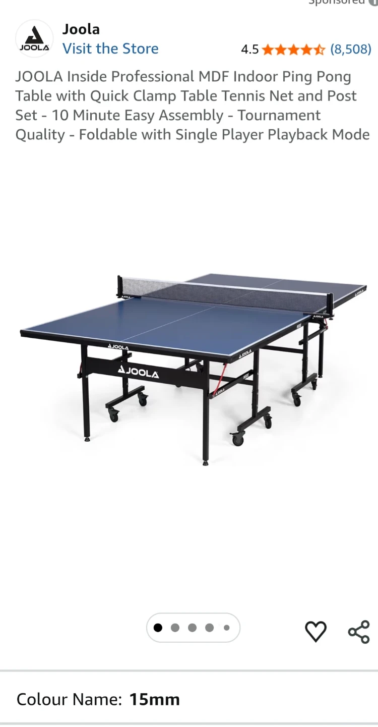 Joola Inside Professional ping pong table