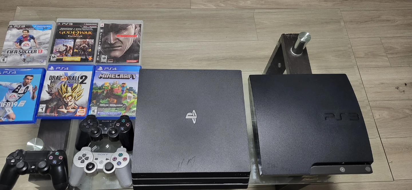 PlayStation 4 Pro, PS3, Controllers & Games Bundle