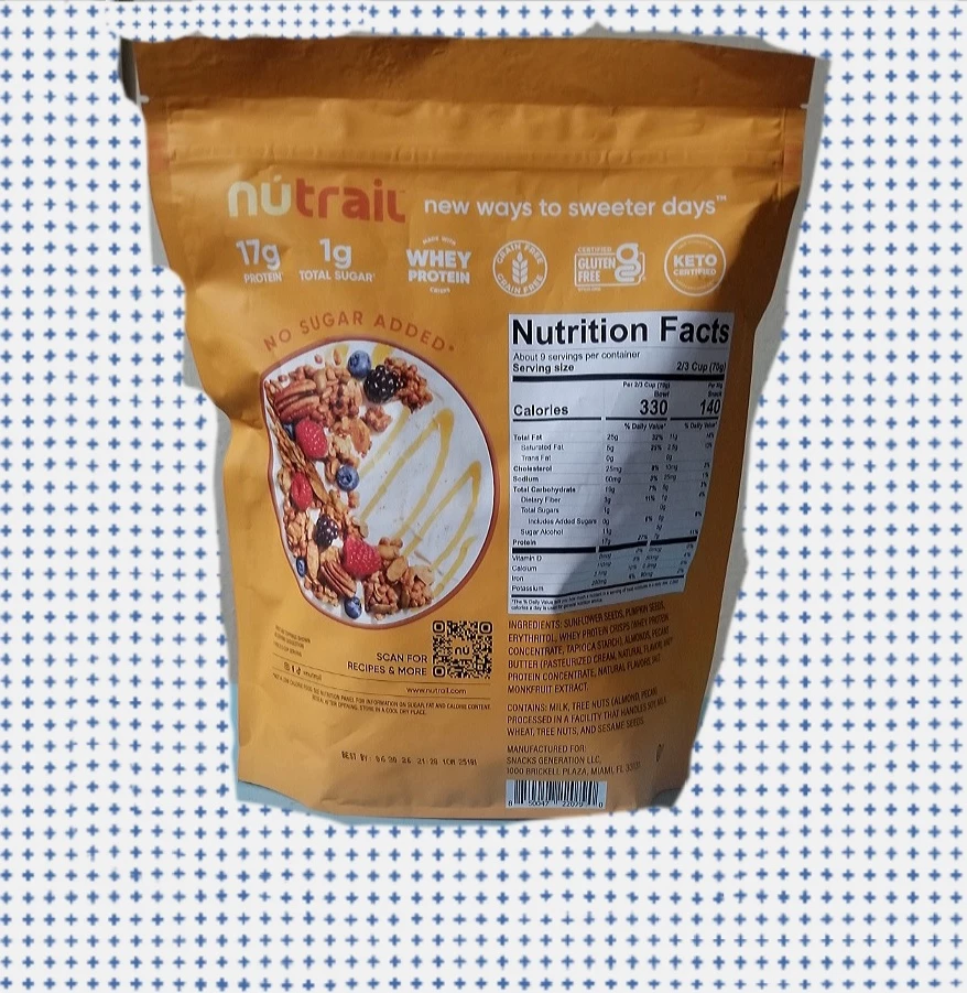 NEW Nuttrail Protein Nut Granola, Honey Nut, 22 oz - photo 2
