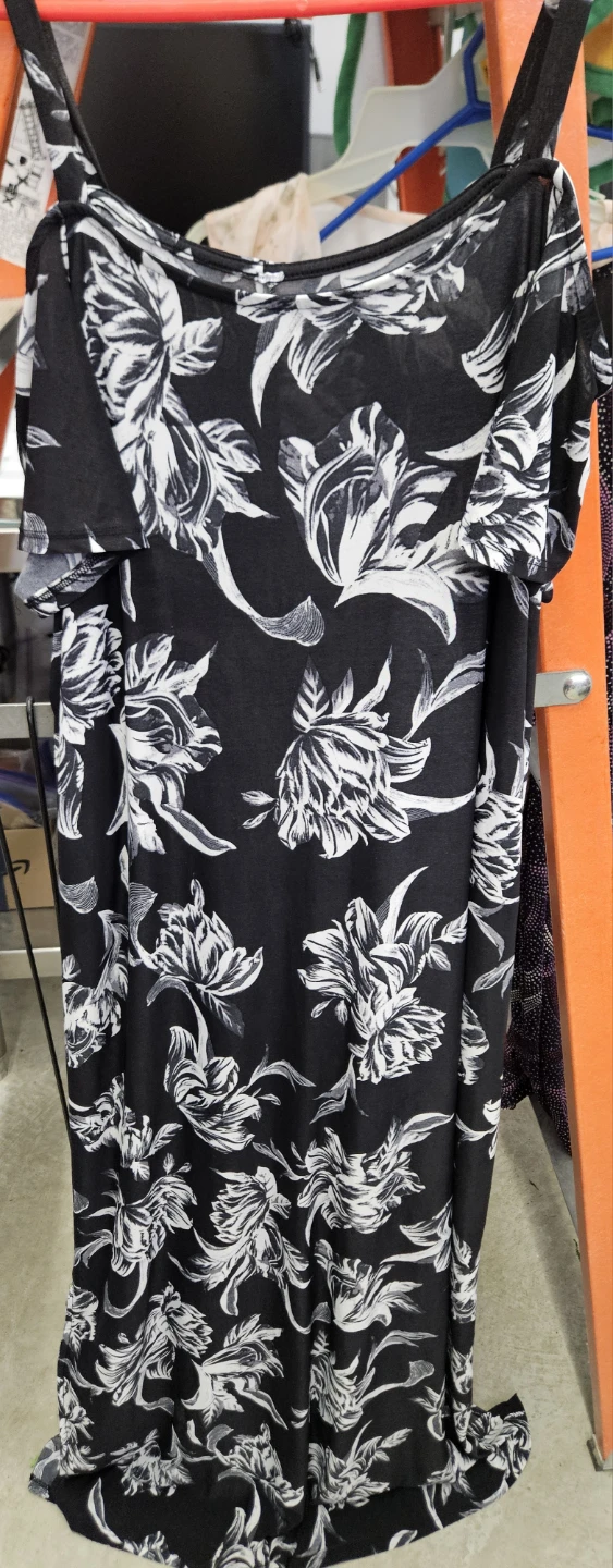 Black and White Floral Sundress