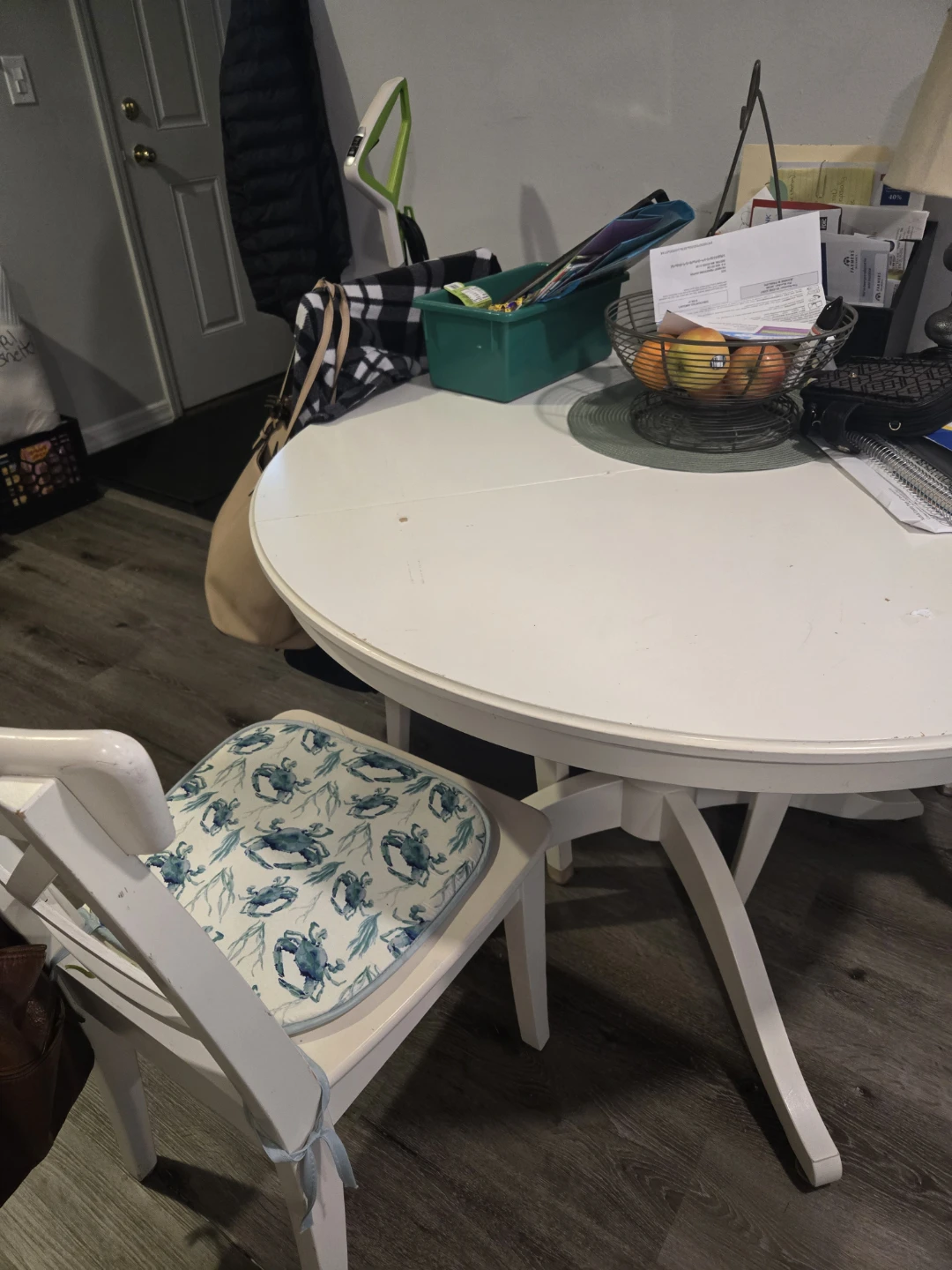 White Round Dining Table