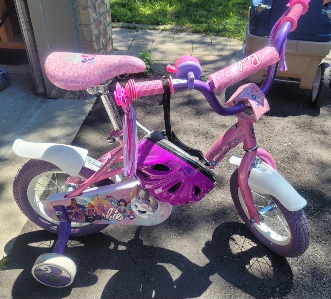 Barbie bike w/helmet $50