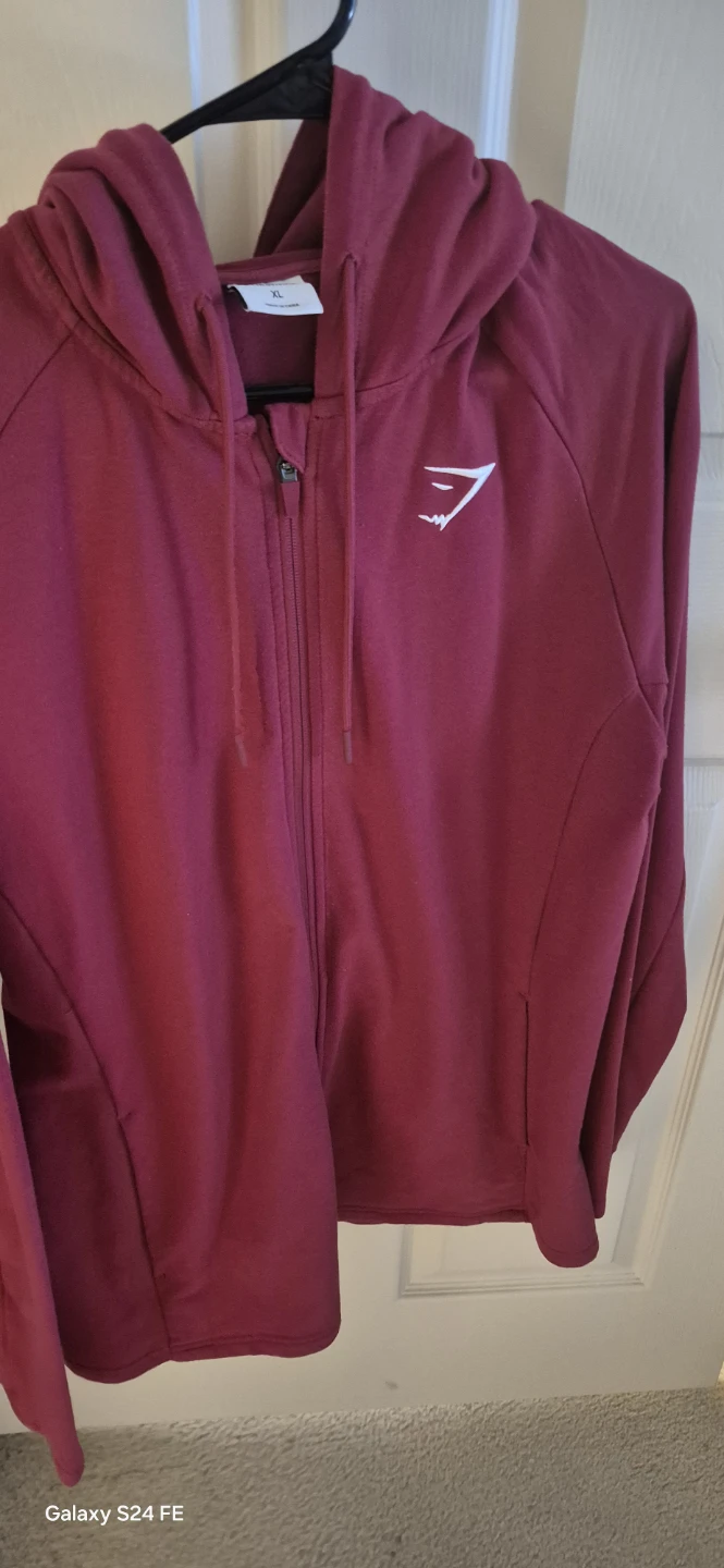 Gymshark Full Zip Hoodie XL Burgundy