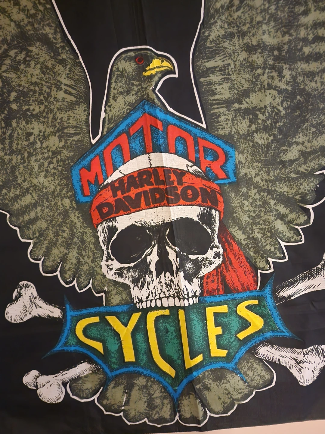 Harley-Davidson "Cycles" Eagle Skull Flag - photo 2