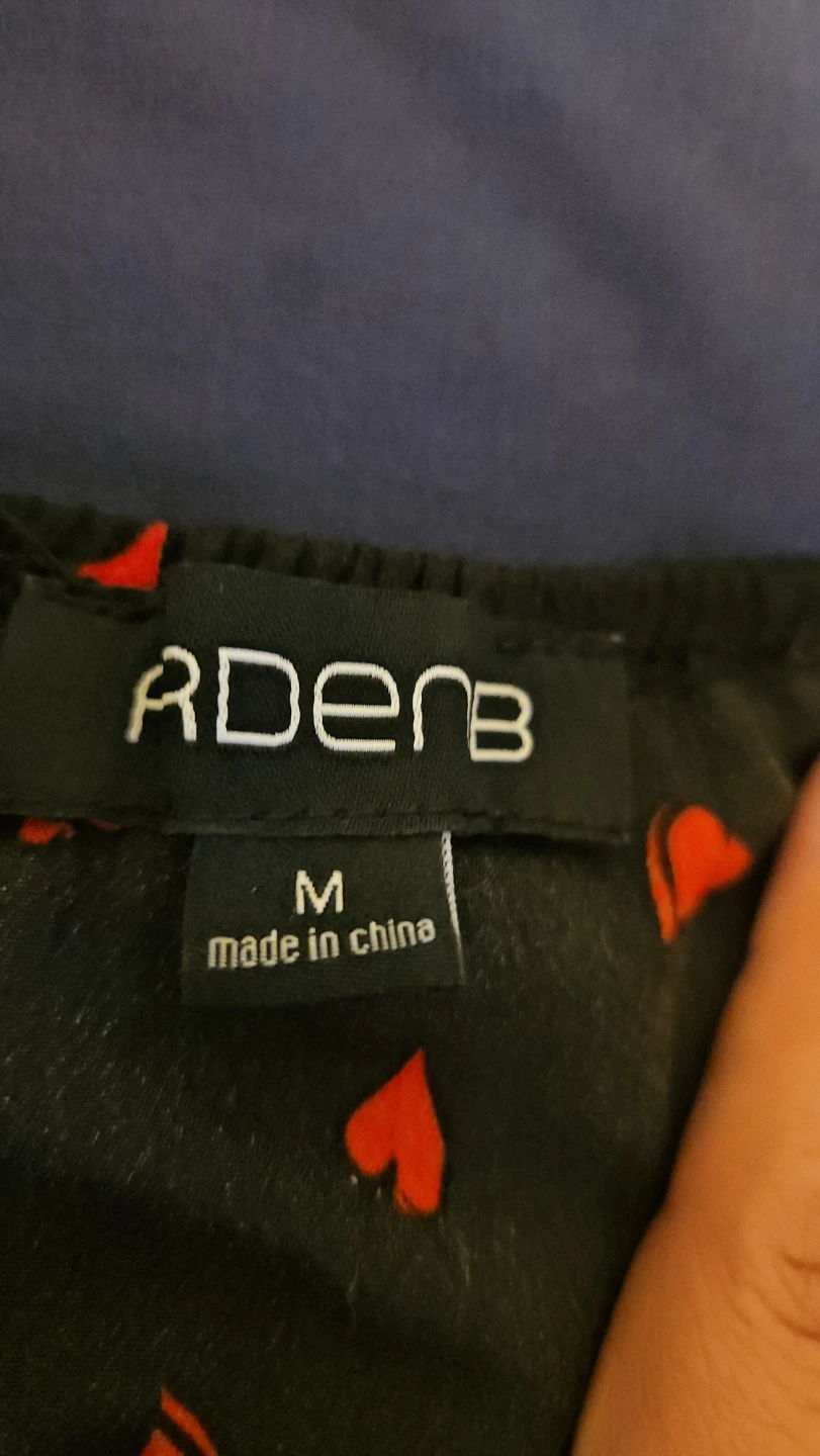 rDenb Black Red Heart Dress Size M - photo 3