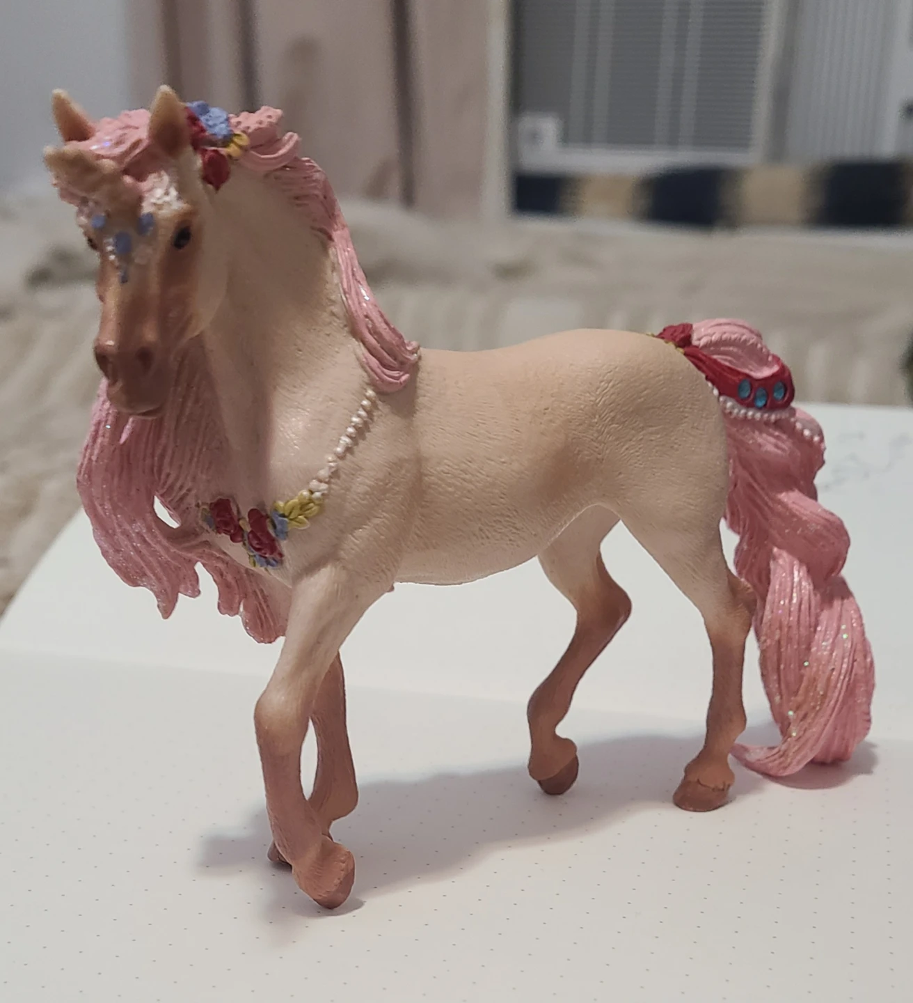 Schleich Bayala Decorated Unicorn Mare (item number 70573). 