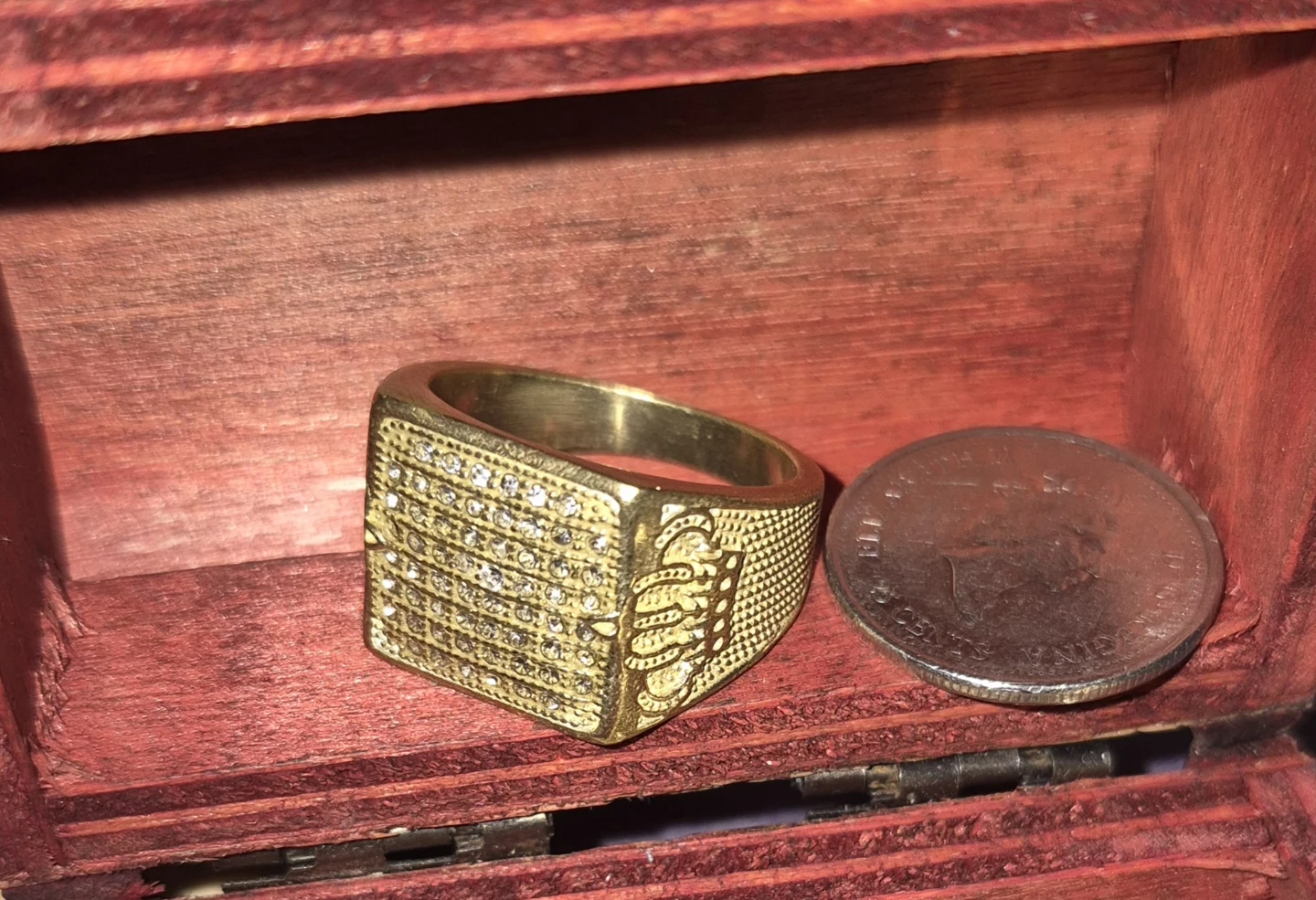 Artifical Gold Ring with Diamond Accents - photo 3