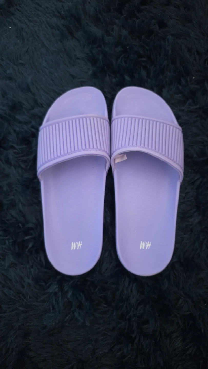 H&M Lavender Slide Sandals