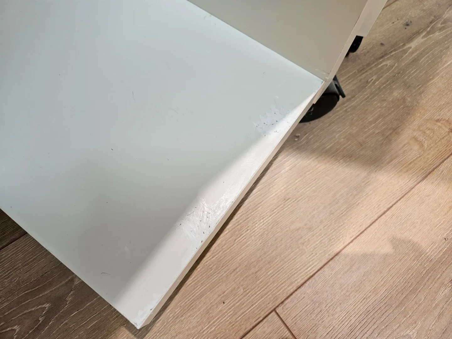 Two white IKEA computer desks with keyboard trays - photo 3