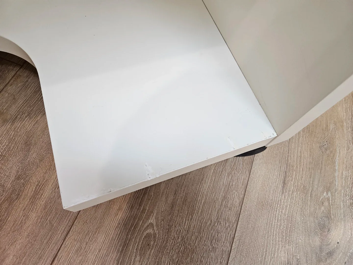 Two white IKEA computer desks with keyboard trays - photo 4