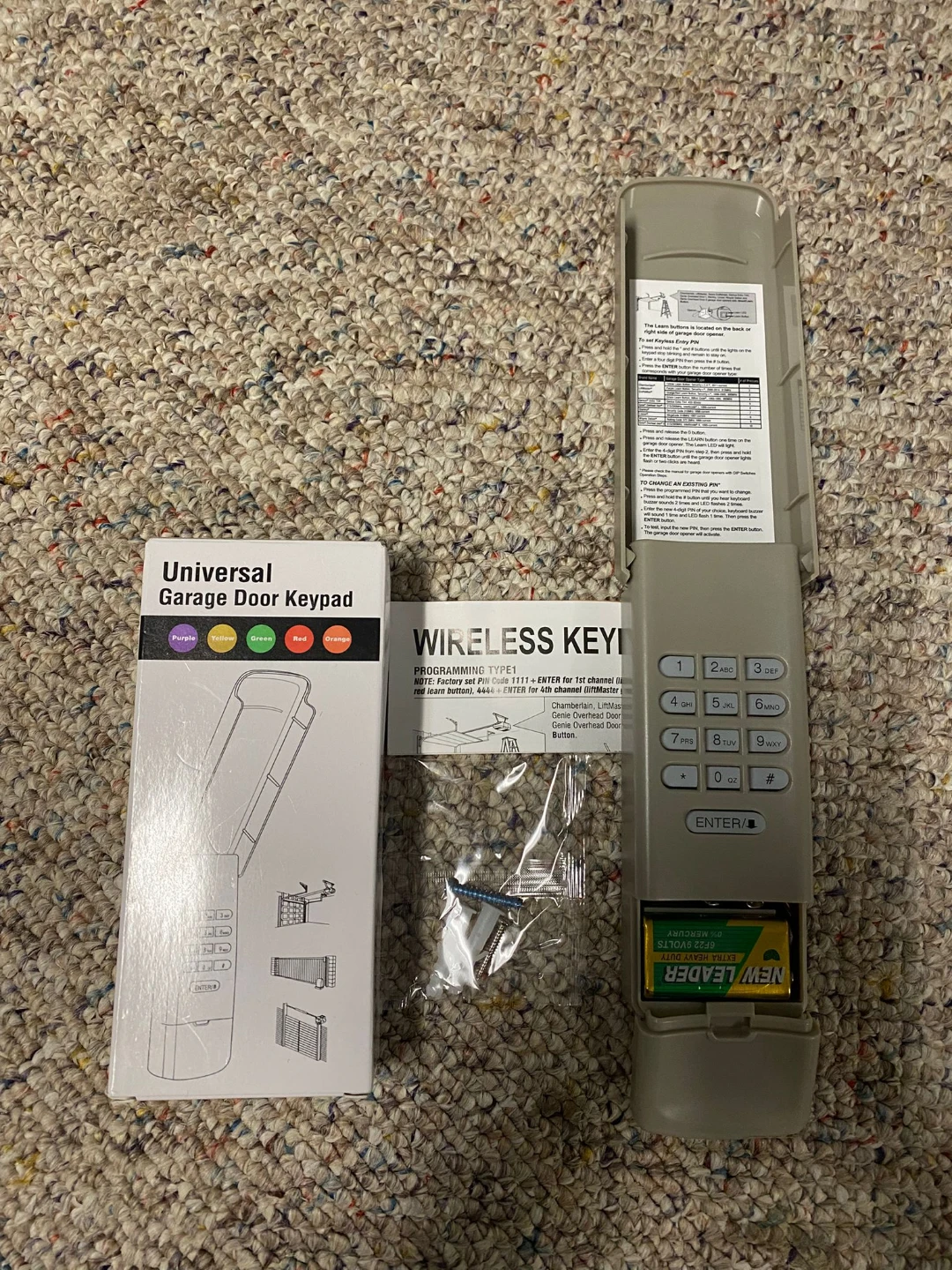 Universal Garage Door Keypad