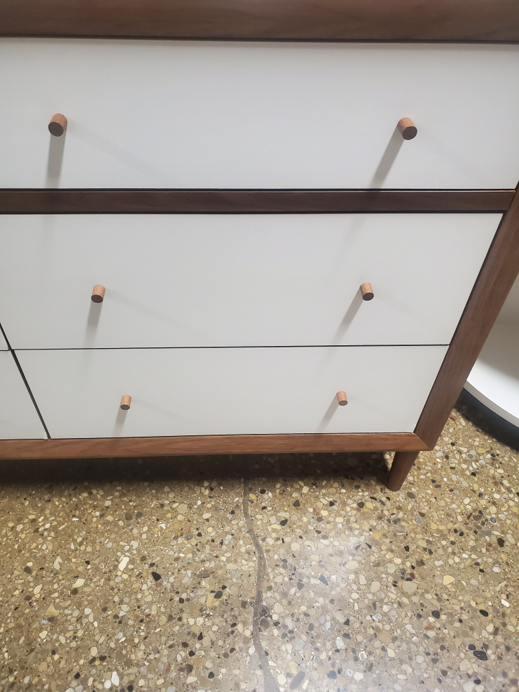 Six Drawer white /brown  Dresser with Wood Frame(NEW) - photo 2