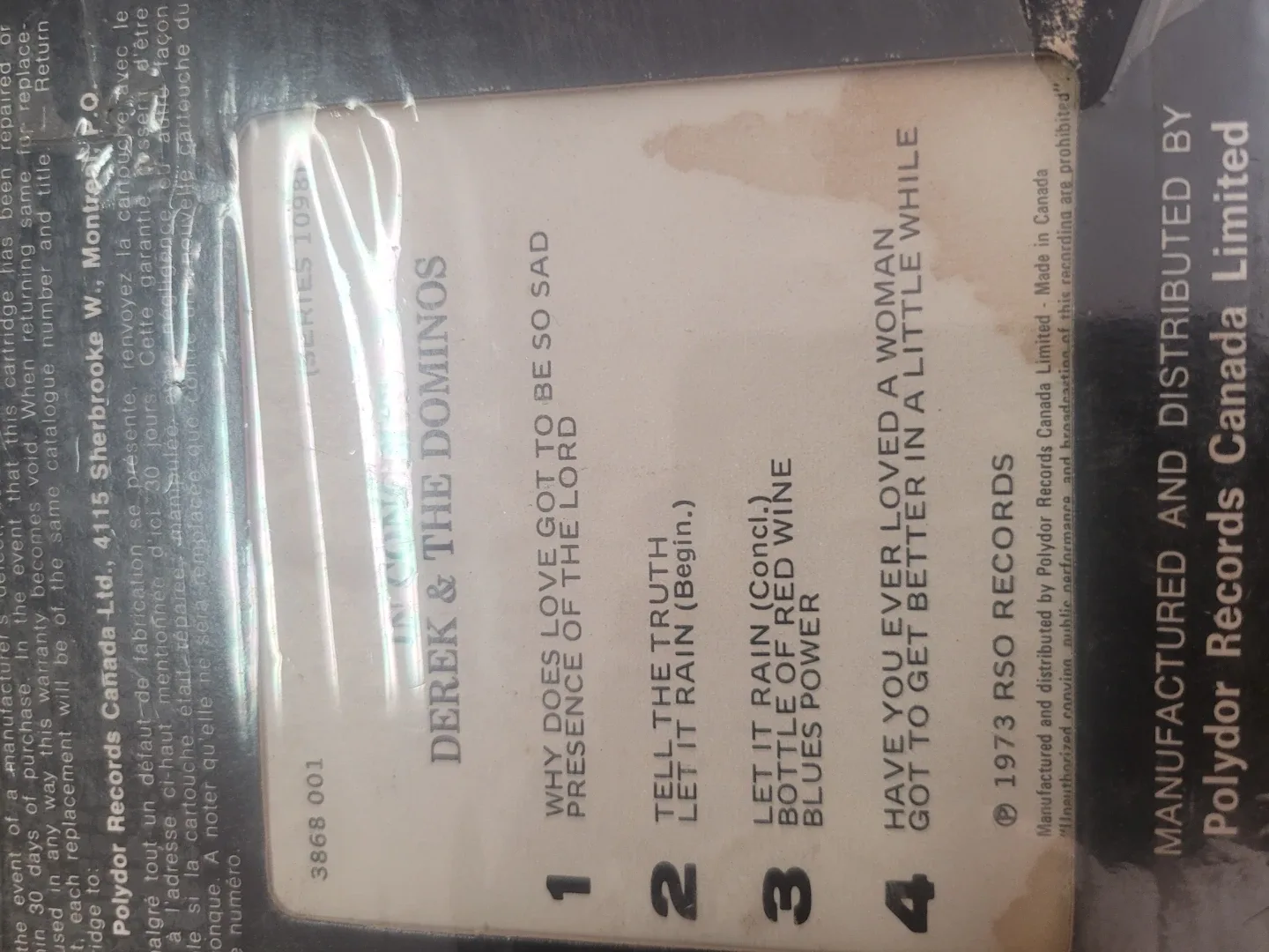 Derek & The Dominos  Concert 8 Track Stereo - photo 3