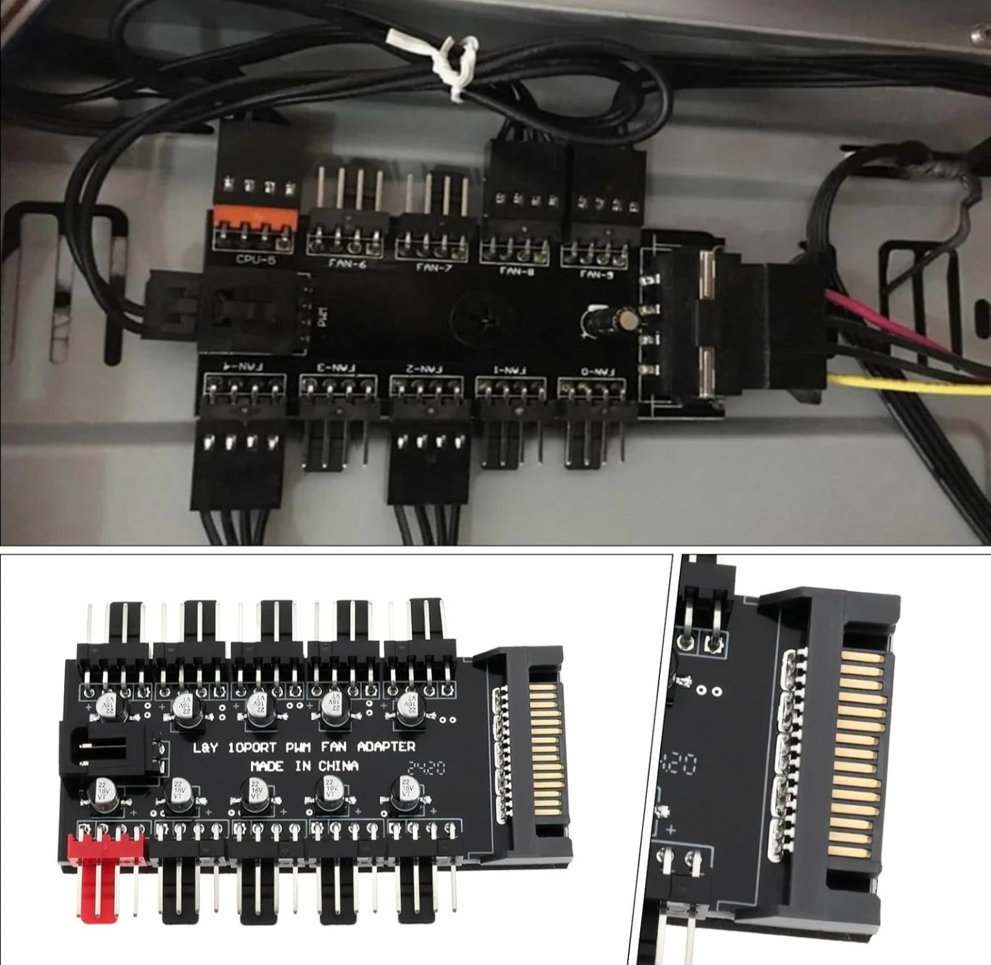 10-Port PWM Fan Hub Adapter - photo 3