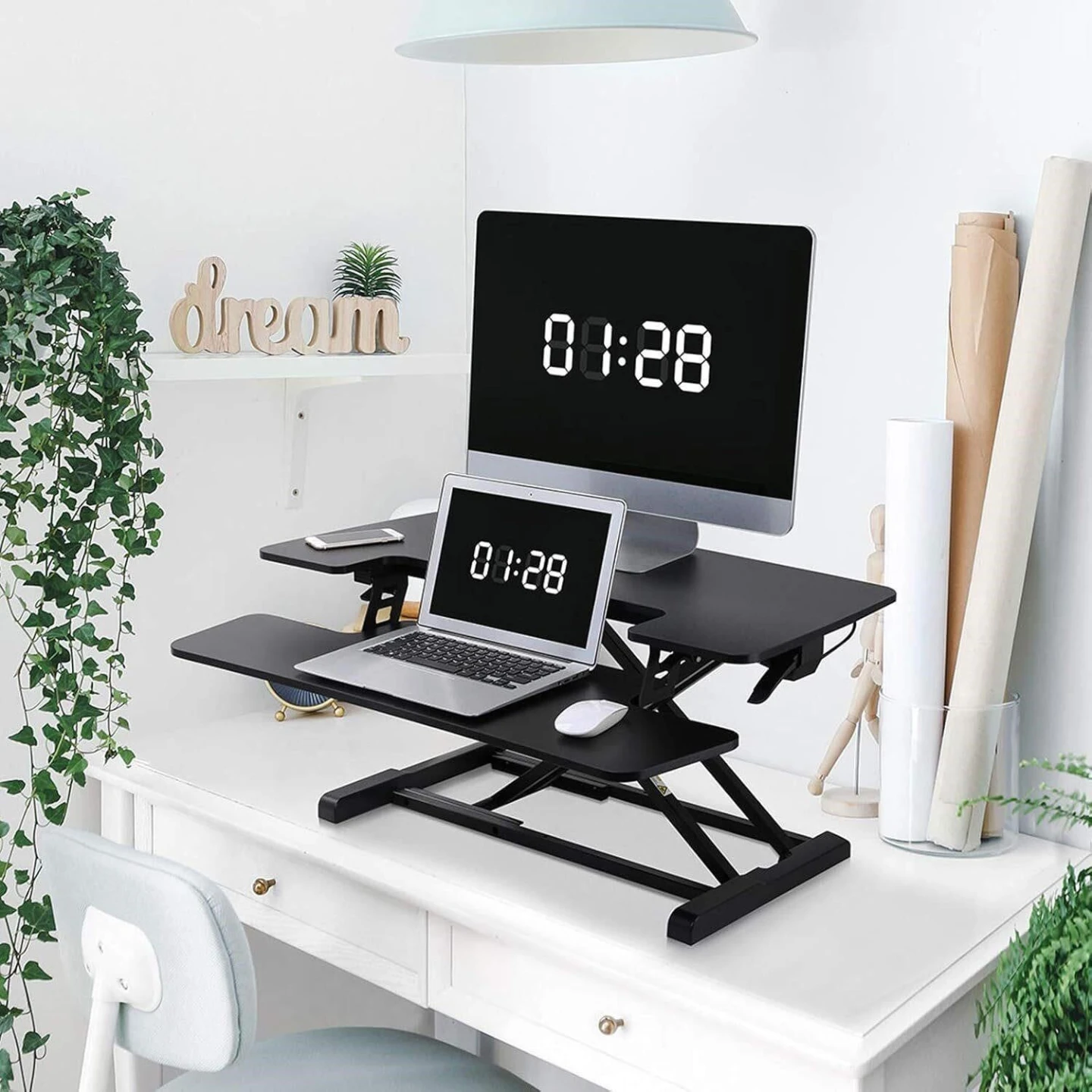 FlexiSpot M37MB Standing Desk Converter - Black