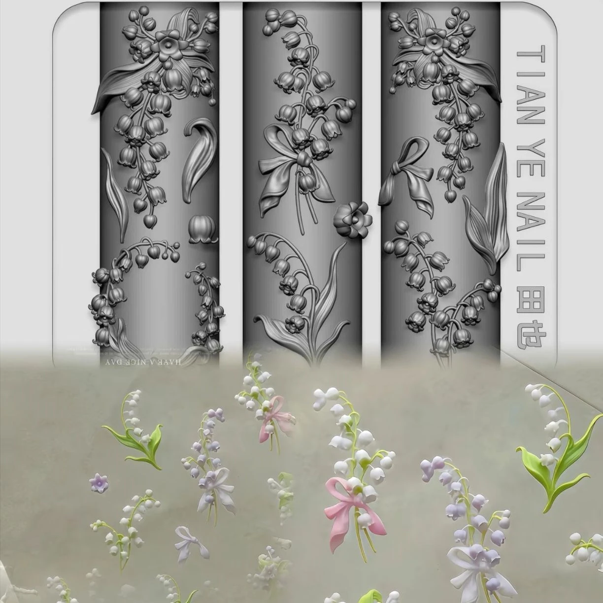 Nail Art Charms - Lotus & Lily of the Valley - photo 5