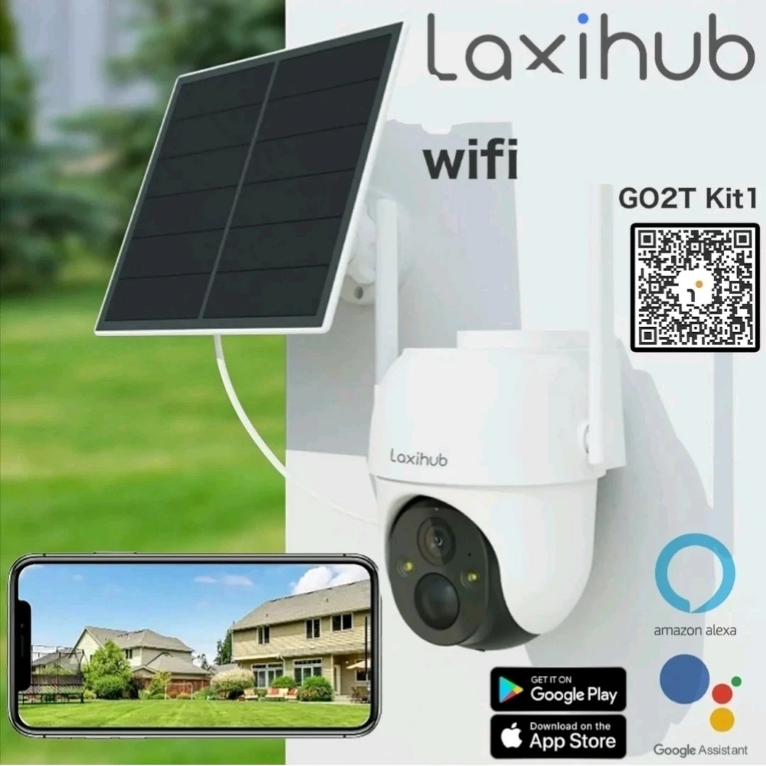 Arenti GO2T 2K 3MP UHD PTZ Outdoor Security Camera + Solar Panel