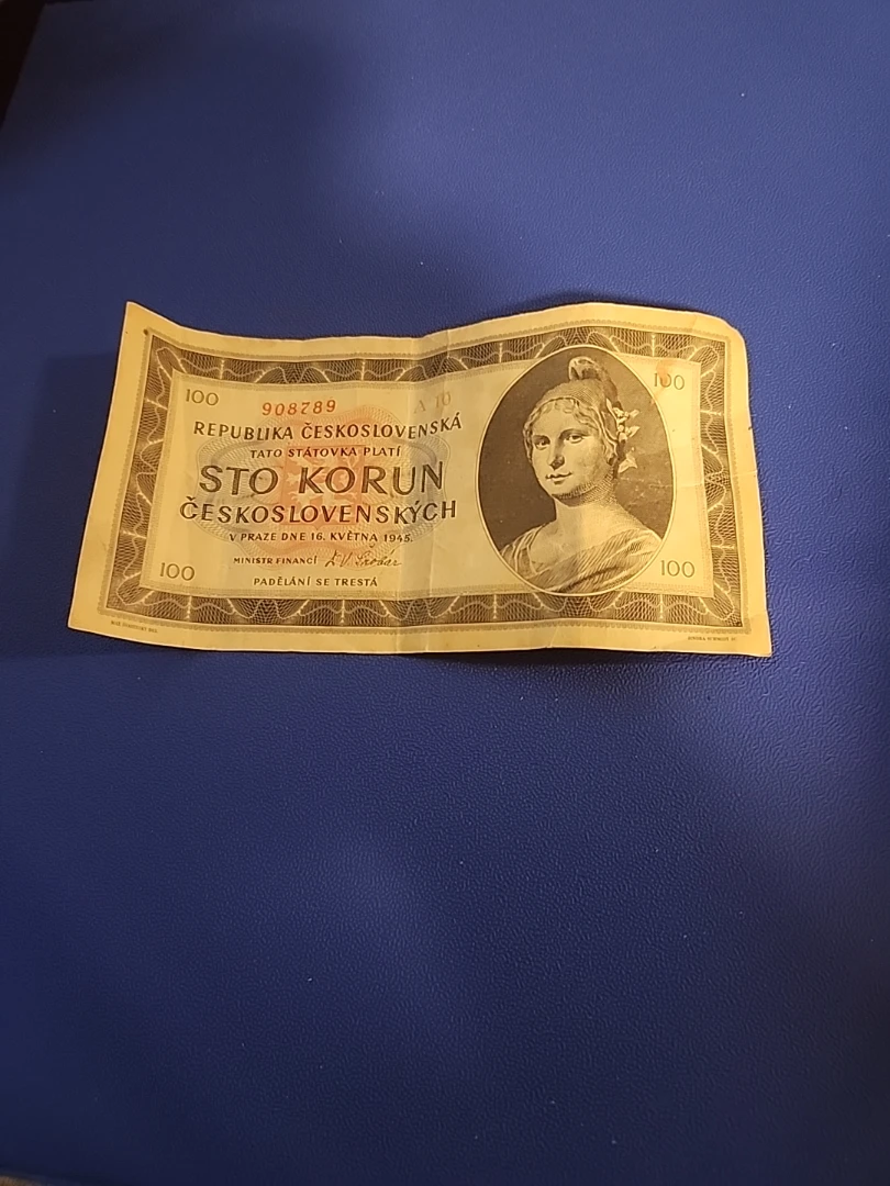 1000 & 100 Korun Czechoslovak banknotes