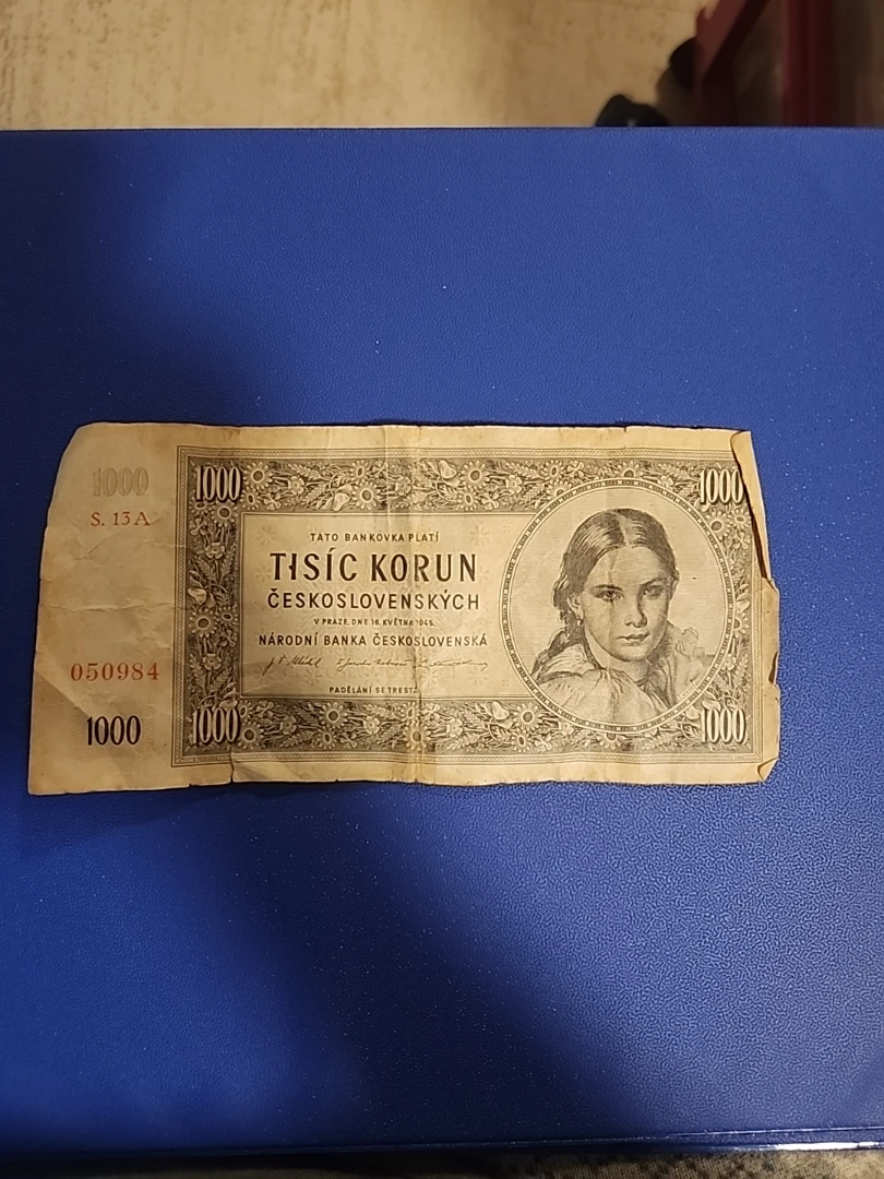 1000 & 100 Korun Czechoslovak banknotes - photo 4