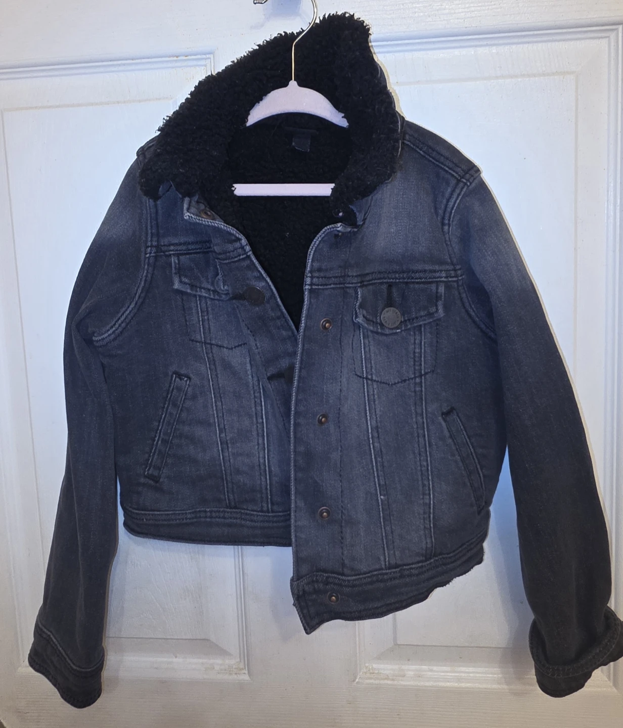 Art Class Girls Denim Sherpa Lined Jacket