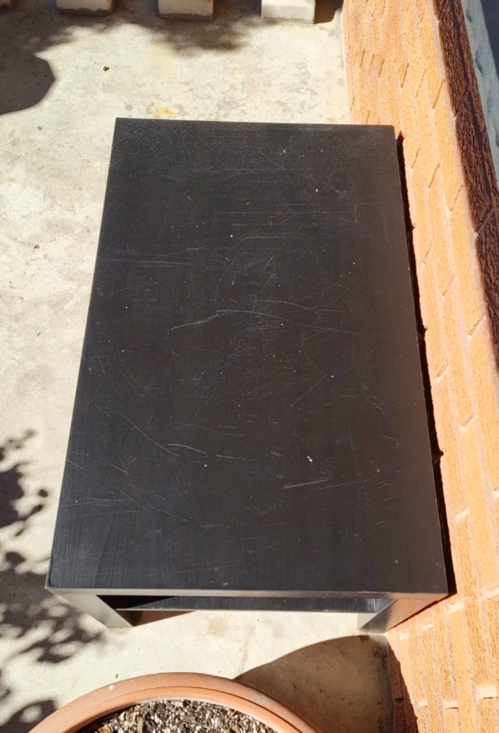 Dark Wood Coffee Table with Shelf - photo 3