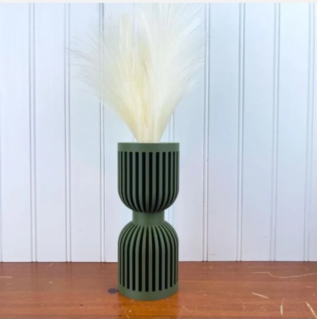 3D Green Decorative Vase