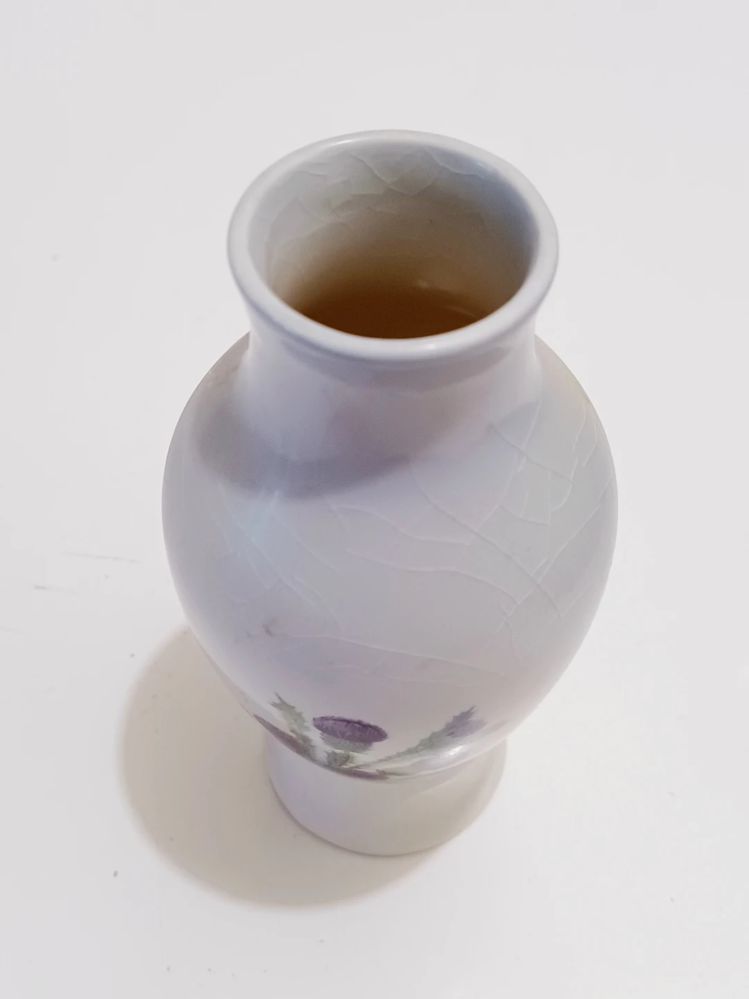 Vtg Clyde Sandbank Crackled Ceramics Vase - photo 2