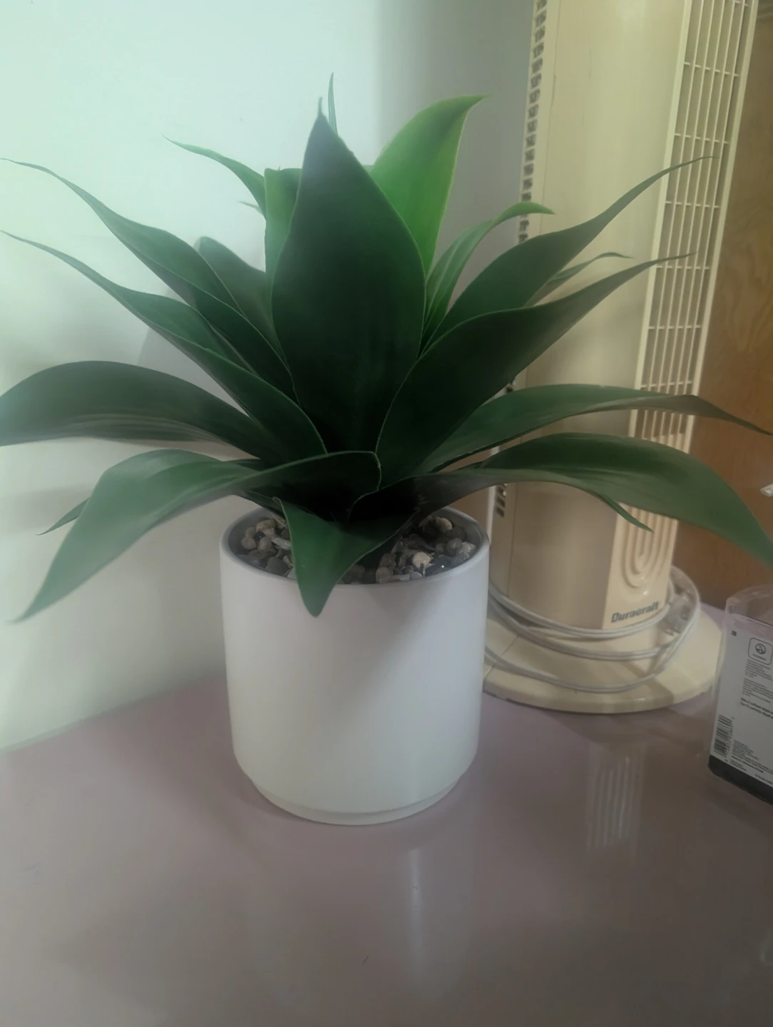 Artificial Agave Plant in White Pot