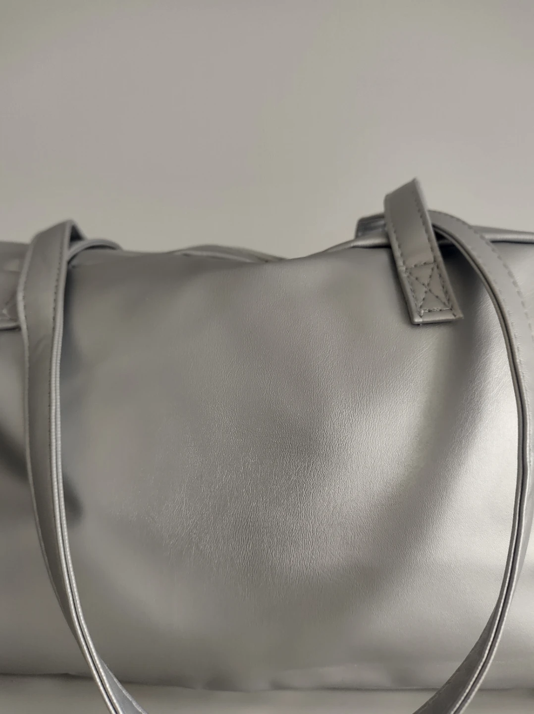 Silver Faux Leather Shoulder Bag - photo 2