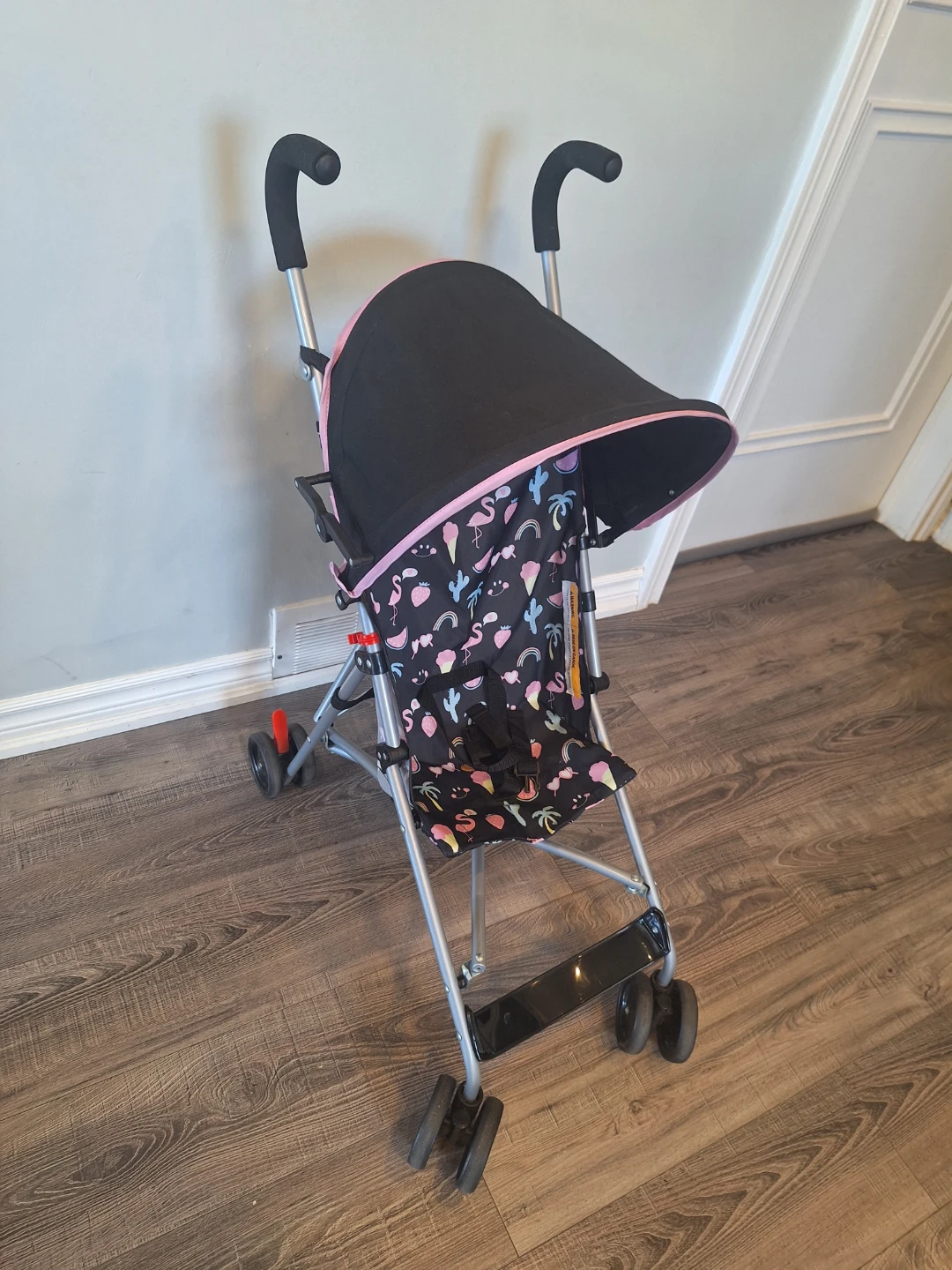 Umbrella Stroller Pink Flamingo Print