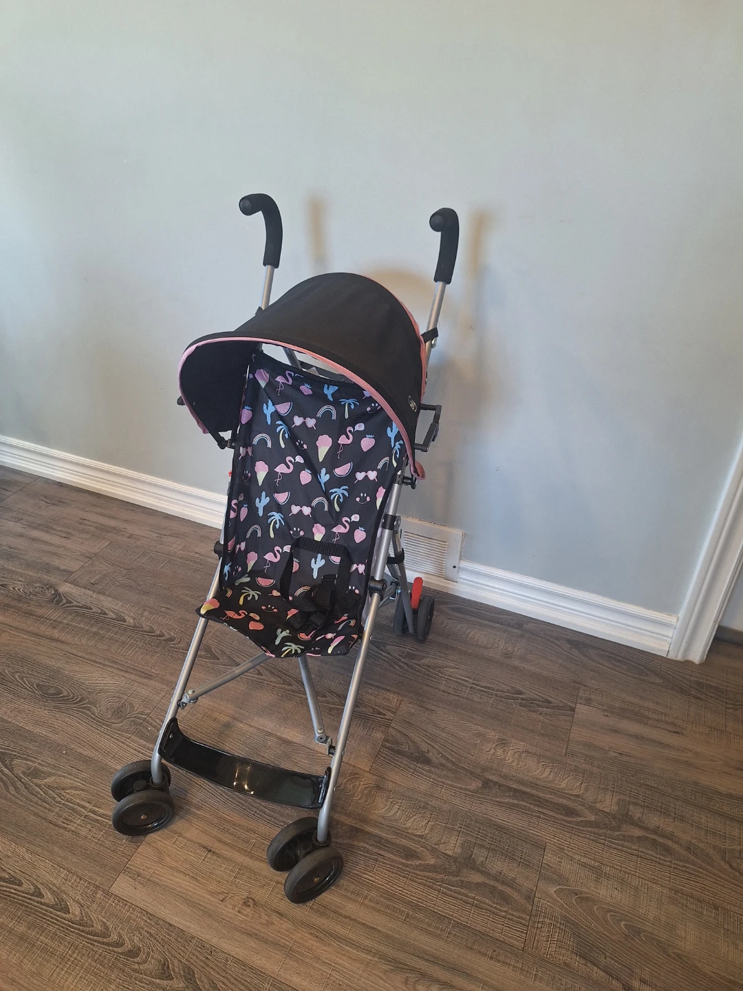 Umbrella Stroller Pink Flamingo Print - photo 2