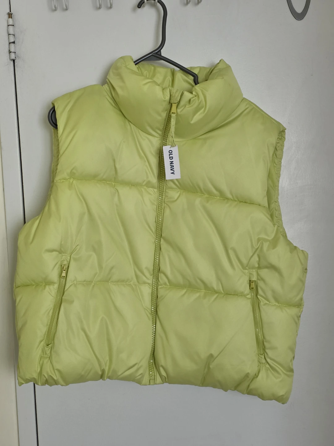 New tagged Puffer Vest - Lime Green - Size L