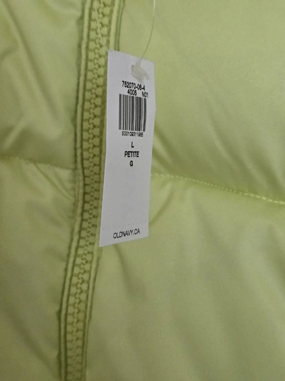 New tagged Puffer Vest - Lime Green - Size L - photo 3