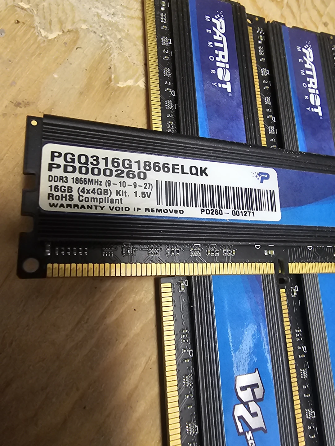 Patriot DDR3 16GB (4x4GB) RAM Kit PGQ316G1866ELQK - photo 2