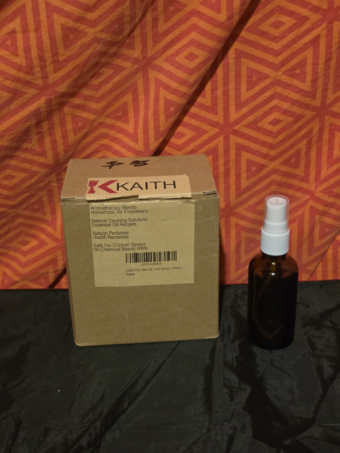 KAITH 2 Oz Glass Spray Bottles - Amber (Set of 6)