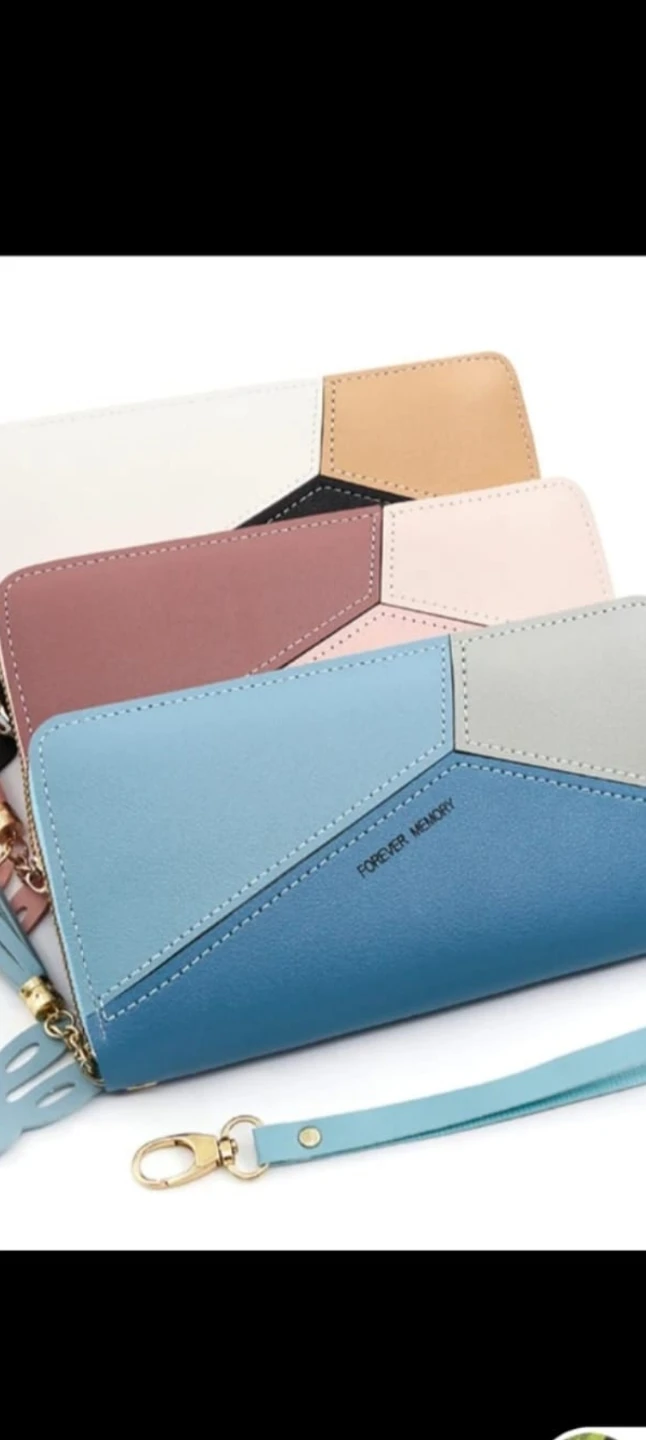 Forever Memory Colour Block Clutch Wallet