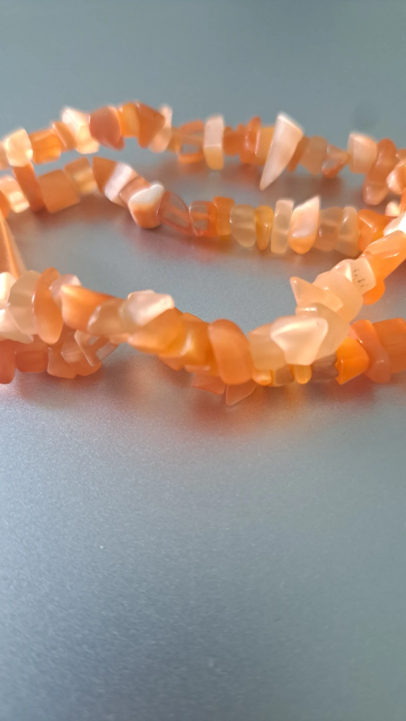 Orange Chip Stone Stretch Bracelet - photo 3