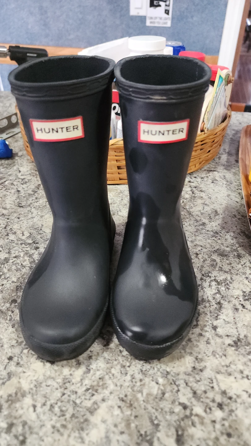 Hunter Black Rubber Rain Boots